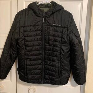 Eddie Bauer Kids Black reversible Jacket size large 14–16
